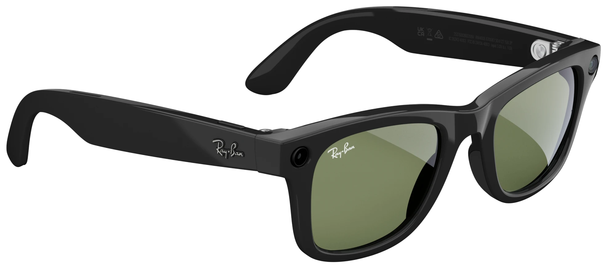 特徴を一つひとつ紹介するラベルの付いたRay-Ban LEGALISS (第2世代)グラス