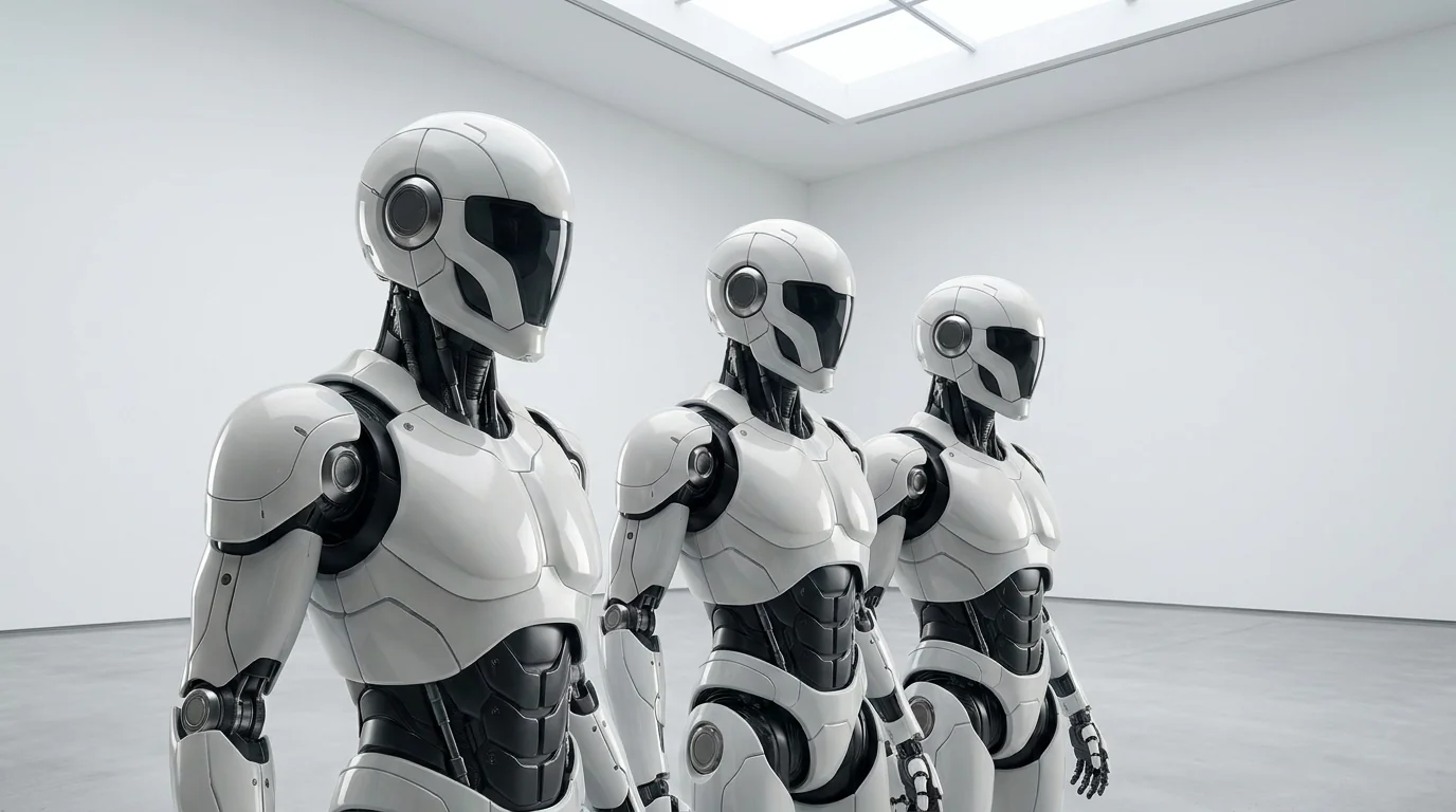 Three N1 units in a bright gallery